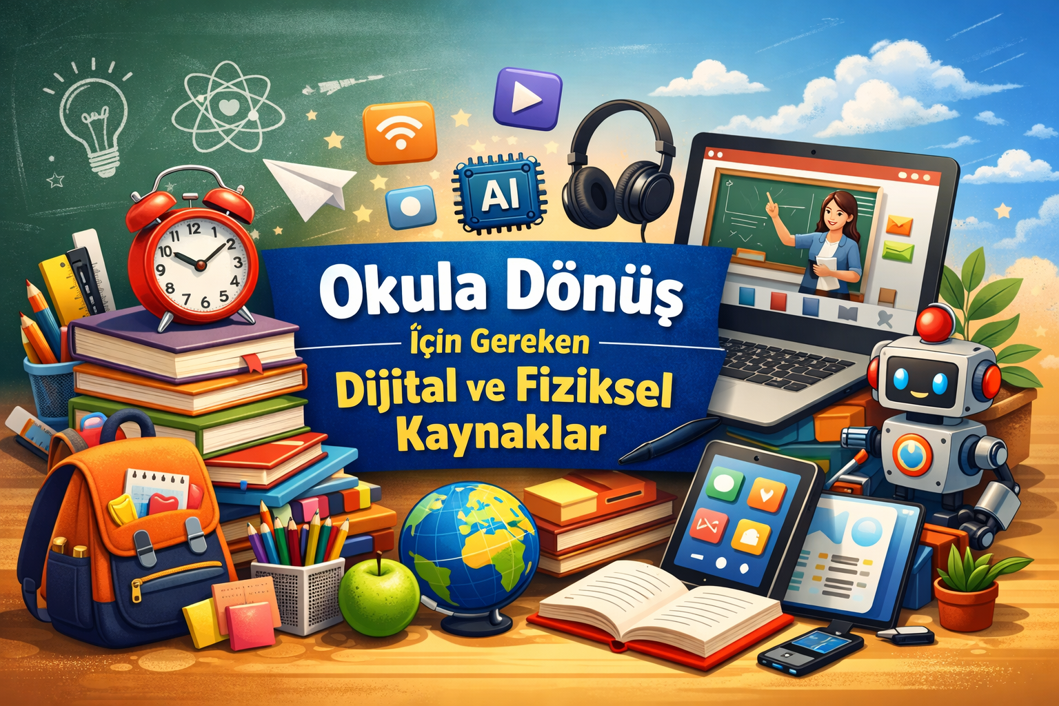 Okula Dönüş İçin Gereken Dijital ve Fiziksel Kaynaklar