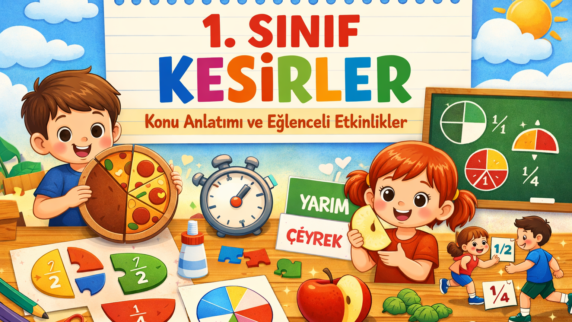 1. sınıf kesirler defter notu