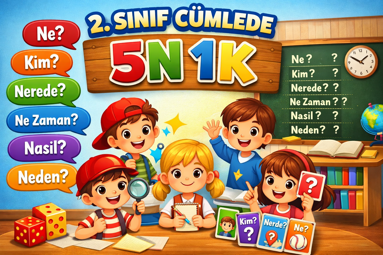2. sınıf cümlede 5n 1k